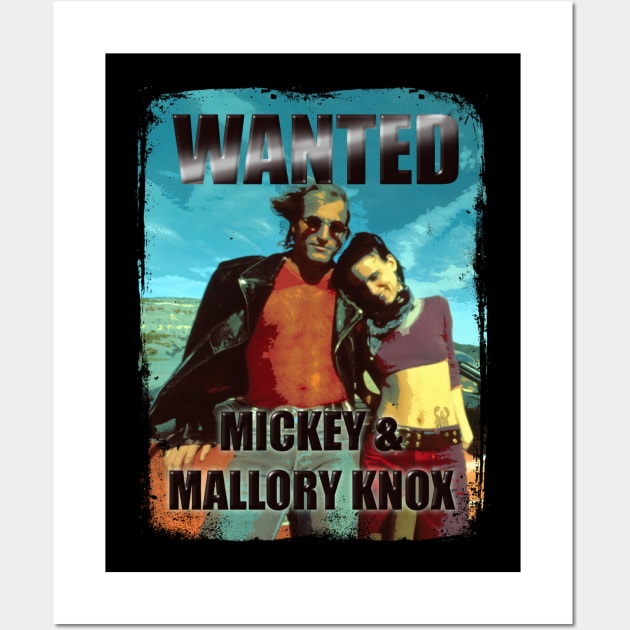 Wanted Poster for Mickey and Mallory Knox - Natural Born Killers Wall Art by hauntedjack